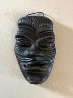 FEKETE FÉRFI ARC PORTRÉ, KERÁMIA FALIMASZK 14 x 22.5 CM