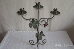 GYERTYATARTÓ - 40 cm - ALKUKÉPES - FÉM - ANTIKOLT-  40 x 29 cm - HIBÁTLAN