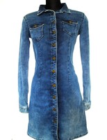 Pepe Jeans farmer színű sztrecces gombos ruha 36 / 38 S / M