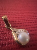 Arany medál igazgyöngy 14K