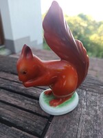 Hollóházi porcelán mókus nipp