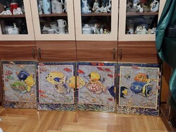 NAGYMÉRETŰ AKVÁRIUM JELENETES FALIKÉPEK 51X41 CM/1 DB KÉP