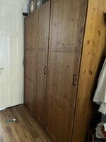 IKEA PAX gardróbszekrény tömör fa ajtókkal