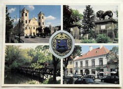 Gyöngyös - nagyobb méretű mozaik fotó képeslap   1998