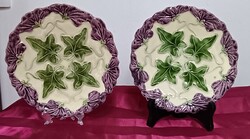 Körmöcbányai szecessziós fali majolika tányér párban