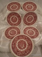 ANGOL - ALKUKÉPES - 1890 - 1910 - TÁNYÉR - MASON'S VISTA PINK  - FAJANSZ - 17 cm -  HIBÁTLAN