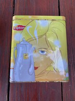 Lipton teafilter tároló doboz. Fém doboz. Származási ország Lengyelország. Mérete. 13x15 cm