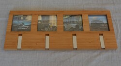 Bambusz képkeret fogas funkcióval mérete 48x20 cm