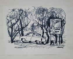 Mosshammer György (1911 - 1970) 5DB rajz egyben eladó Eredeti Garanciával!