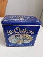 Dr.Oetker's hibátlan fémdoboz, kb. 30 éves, mérete 12x8x10,5cm