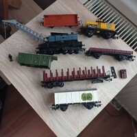 7 db modell vasúti kocsi