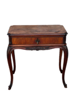 Antik intarziás egy fiókos konzolasztal, lerakóasztal