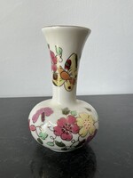 Zsolnay porcelán plllangós váza 11,5cm.