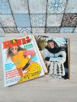 2 db kézimunkával kapcsolatos régi újság (Fürge ujjak, Pulli) szabásmintákkal