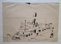Mosshammer György (1911 - 1970) 5DB rajz egyben eladó Eredeti Garanciával!