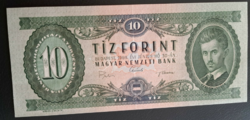 1969-es 10 forint A 669 013472 (elcsúszott előlap, hátlap)hajtatlan szép papír (15)