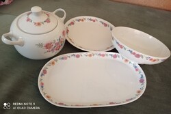 Szalmavirágos alföldi porcelán tálak