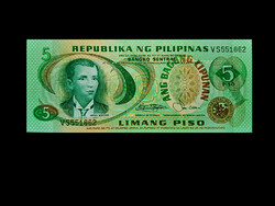 UNC - 5 PISO - FÜLÖP-SZIGETEK - 1970 - 85 (Andres Bonifacio forradalmár képével)