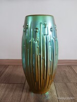 Régi Zsolnay Török János modern váza harcosokkal