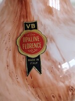Jelzett Vetreria Barbieri Opaline Firenze füles váza 1970 ALKUDHATÓ