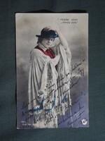 Postcard, Sári Fedák actress, János vitéz, Strelisky edition Bp. 1905