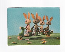 M:14 Foky Húsvéti üdvözlő képeslap POSTATISZTA (BÁTERV-Foky Ottó) Nyulak