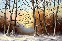 FÉLÁRON! Obermayer (1965- ) Behavazott ösvény 20x30cm