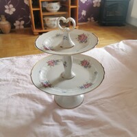 Hollóházi porcelan hajnalka mintas emeletes torta tal