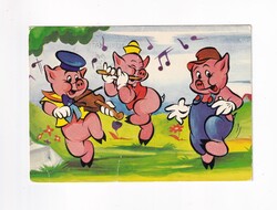 M:12 Walt Disney - A három kismalac képeslap