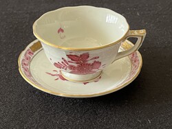 Herendi Apponyi pur pur mokkáscsésze aljjal