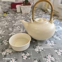 Kerámia teás kanna csészével  eladó!