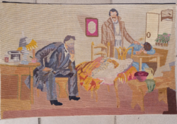 Családi jelenet gobelin
