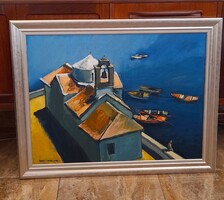 Kovács Tamás Vilmos: Görög tengerpart csónakokkal