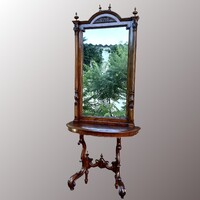 Ónémet konzol asztal tükörrel