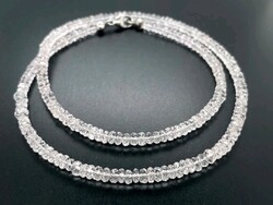 Top AAA Morganit  drágaköves nyakék ,  925 sterling ezüst  zárral  új