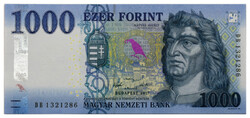 1000 Forint Bankjegy 2017 DB UNC forgalmi sorszám