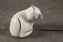 Hollóházi art deco cica 588