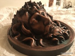 JÉZUS - BRONZ - ALKUKÉPES - 3 D - 19 x 10 cm  - RÉGI