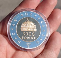 Államalapítás 1000. évfordulójára készült ezüst emlékérem