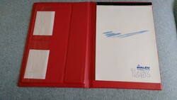 MALÉV TU154 jelzésű irattartó mappa A4-es jegyzettömbbel együtt 1976-ból