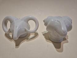 Kos és birkafej porcelán (Hollóházi?)