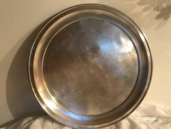 TÁLCA - ALKUKÉPES - ARGENTOR - 29 cm - EZÜSTÖZÖTT- JELZETT- RÉGI - HIBÁTLAN