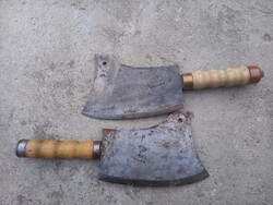 Retro Claas gravírozott masszív húsbárdok