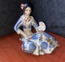 Kártyavető cigánylány  porcelán figura CCCP