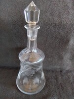 BÍDER CSISZOLT HÁNTOLT HUTA BOROSÜVEG LAPJÁBA CSISZOLT KRISTÁLY DUGÓVAL