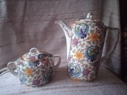 Oepiag Royal porcelain coffee pot + sugar bowl