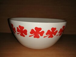Régi jelzett Gránit lóhere mintás tál - átm. 22,5 cm (6p)