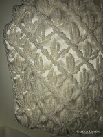 RETIKÜL - ALKUKÉPES - KÉZIMUNKA - GYÖNGYÖS - HÓFEHÉR - 18 x 16 cm + LÁNC - HIBÁTLAN