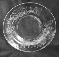 Rose Pattern Glass Plate (Set of 5)