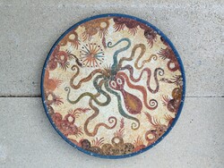 Ókori krétai polippal díszített tányér másolat i.e. 1500 körül